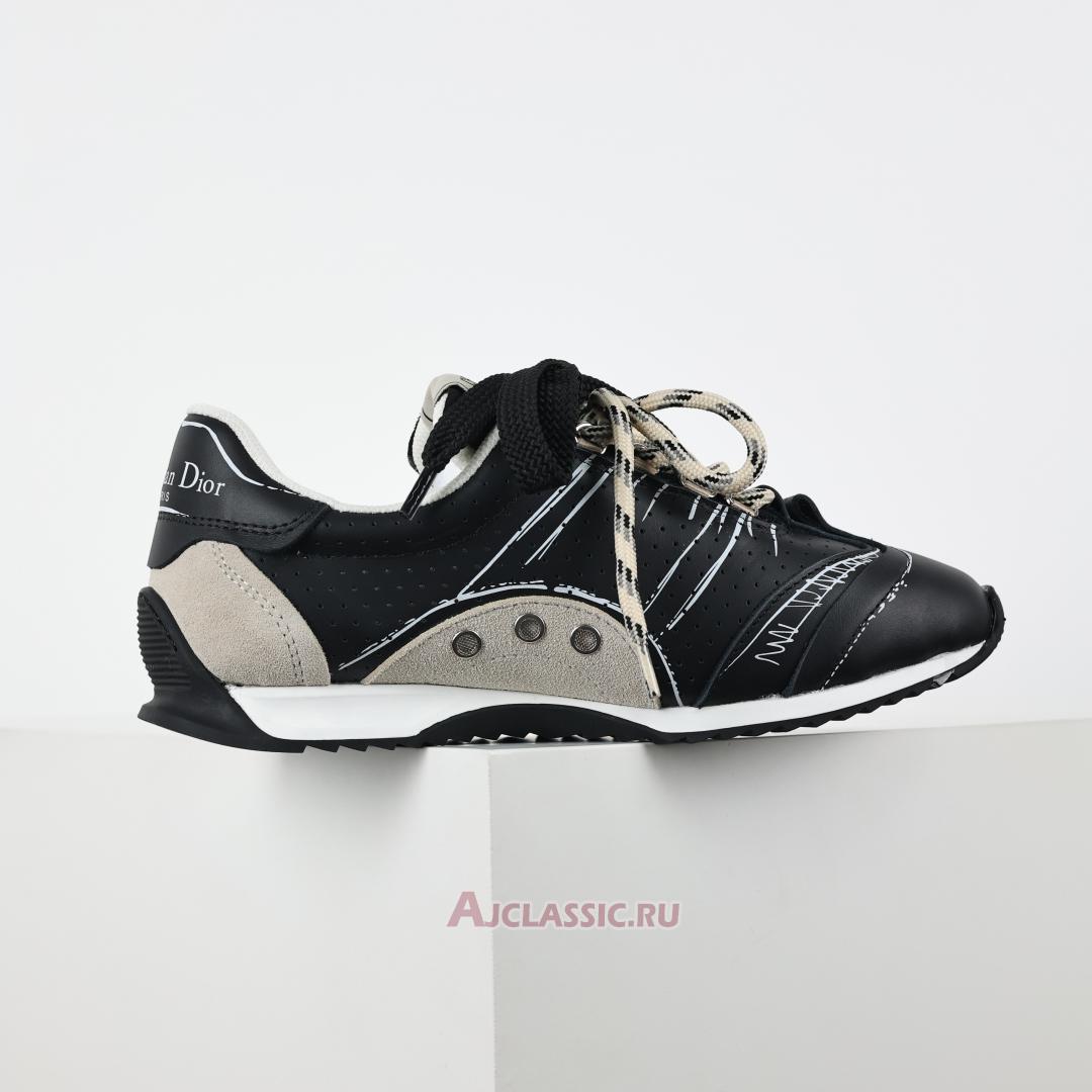 New Dior D-Sketch Sneaker "Black Nylon and Calfskin" KCK427MPA_S900 Shoes
