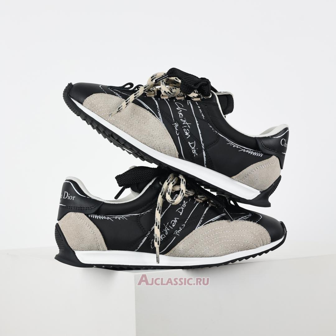 New Dior D-Sketch Sneaker "Black Nylon and Calfskin" KCK427MPA_S900 Shoes