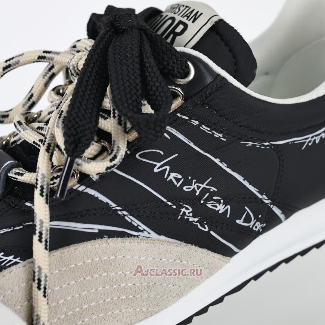 New Dior D-Sketch Sneaker "Black Nylon and Calfskin" KCK427MPA_S900 Shoes