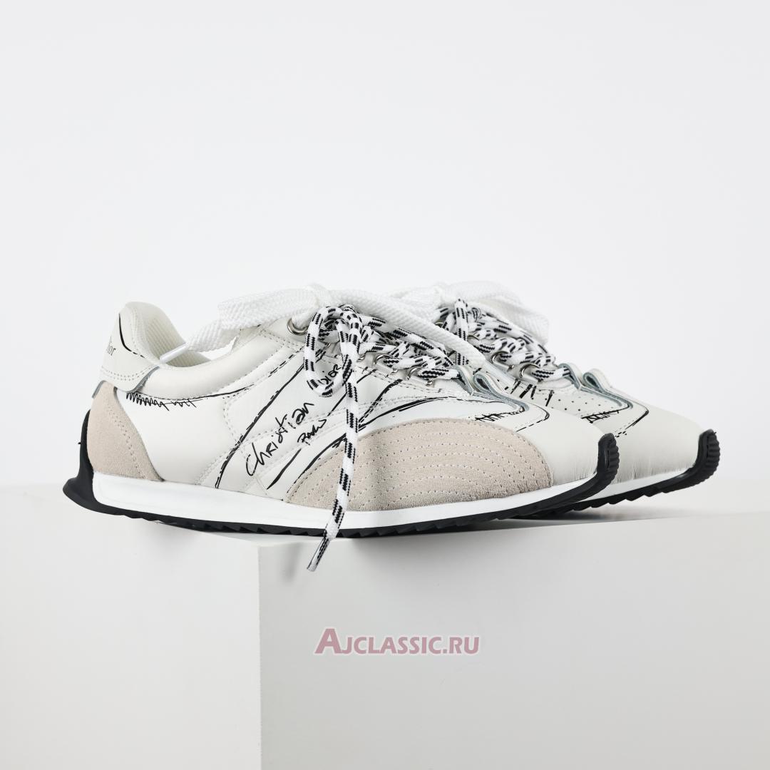 New Dior D-Sketch Sneaker "White Nylon and Calfskin" KCK427MPA_S10W Shoes