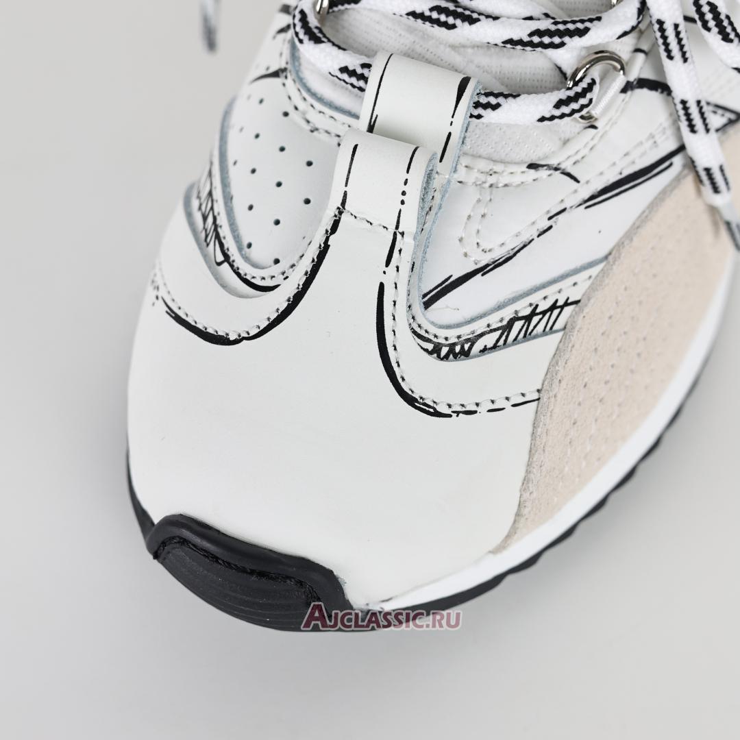 New Dior D-Sketch Sneaker "White Nylon and Calfskin" KCK427MPA_S10W Shoes