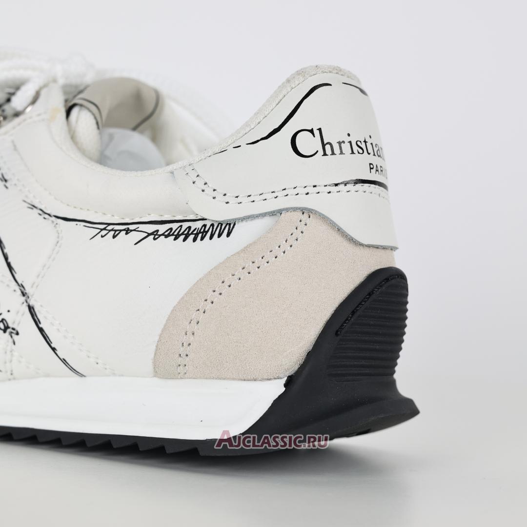 New Dior D-Sketch Sneaker "White Nylon and Calfskin" KCK427MPA_S10W Shoes