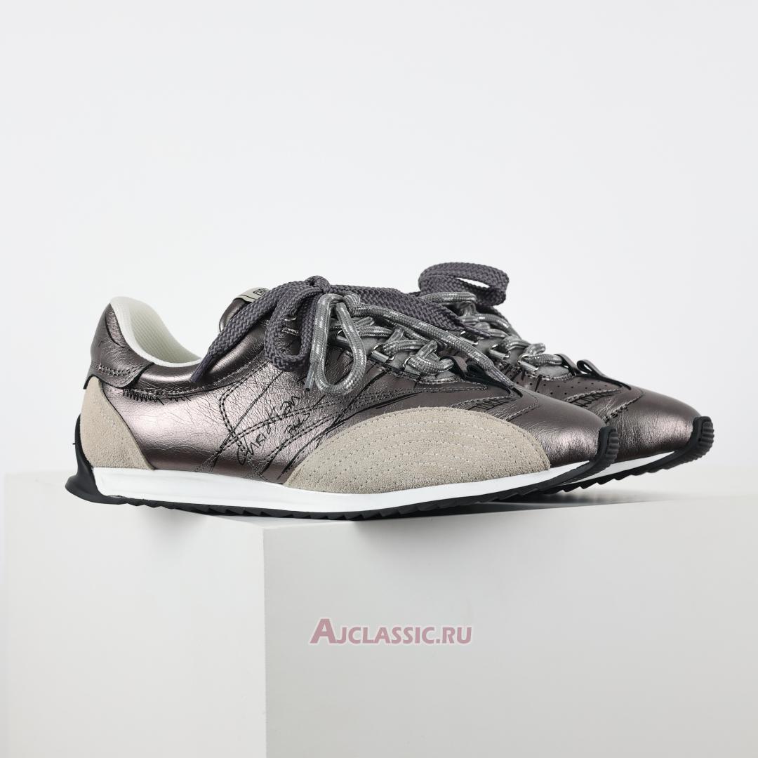 New Dior D-Sketch Sneaker "Gray Nylon and Calfskin" KCK427MPA_S900-2 Shoes