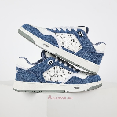 Buy Dior B27 Low Sneaker White Smooth Calfskin Blue Denim Blue 3SN272ZAC_H580 Quality Reps Replicas Shoes