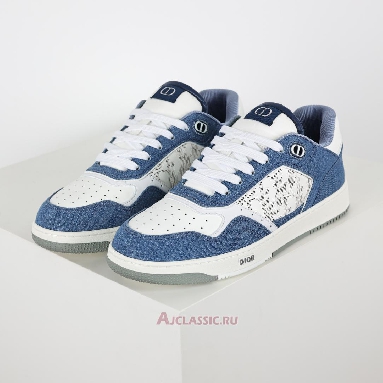 Buy Dior B27 Low Sneaker White Smooth Calfskin Blue Denim Blue 3SN272ZAC_H580 Quality Reps Replicas Shoes