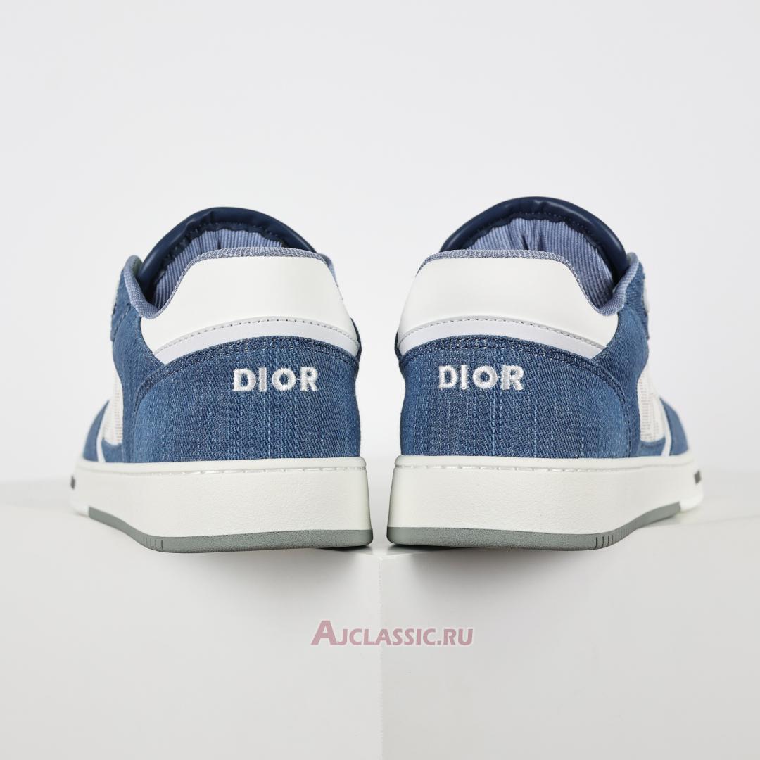New Dior B27 Low Sneaker "White Smooth Calfskin Blue Denim" 3SN272ZAC_H580 Shoes