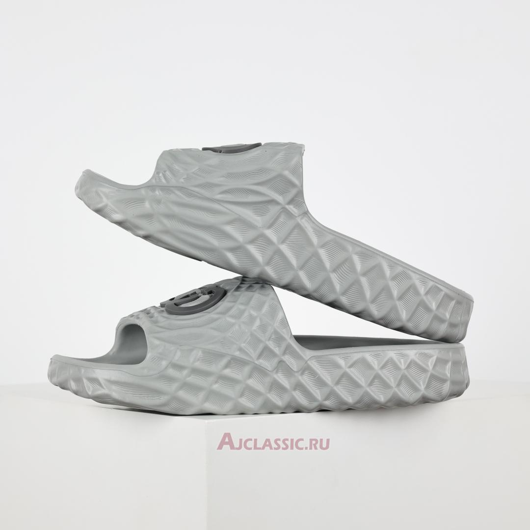 New Gucci Slide Sandal "Interlocking G - Grey Water Ripples" 770801 J8710 1445 Shoes