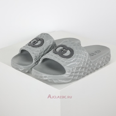 Buy Gucci Slide Sandal Interlocking G - Grey Water Ripples Grey 770801 J8710 1445 Quality Reps Replicas Shoes