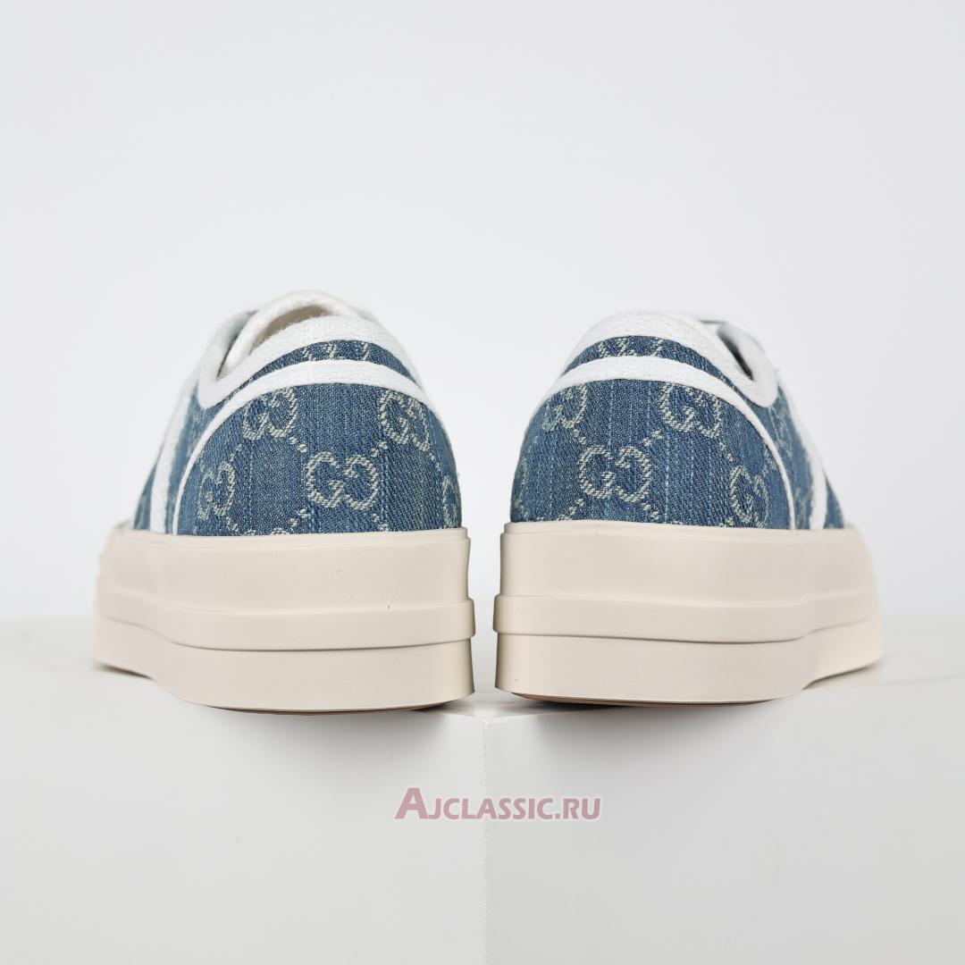 New Gucci Chunky Sneaker "Light Blue Denim GG Canvas" 831825FAD7P4642-2 Shoes