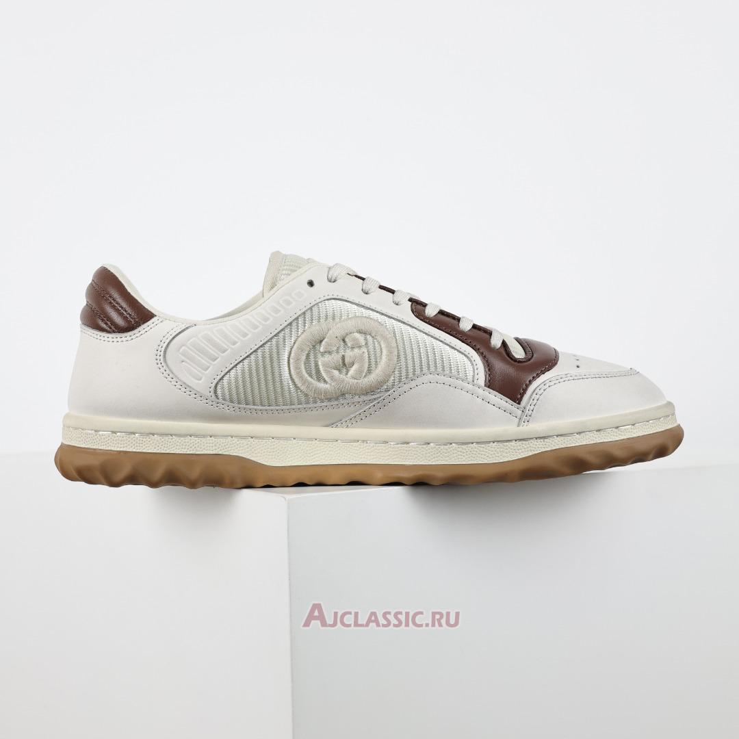 New Gucci MAC80 Sneaker "Off-White Brown" 741656 AAB79 9155-2 Shoes