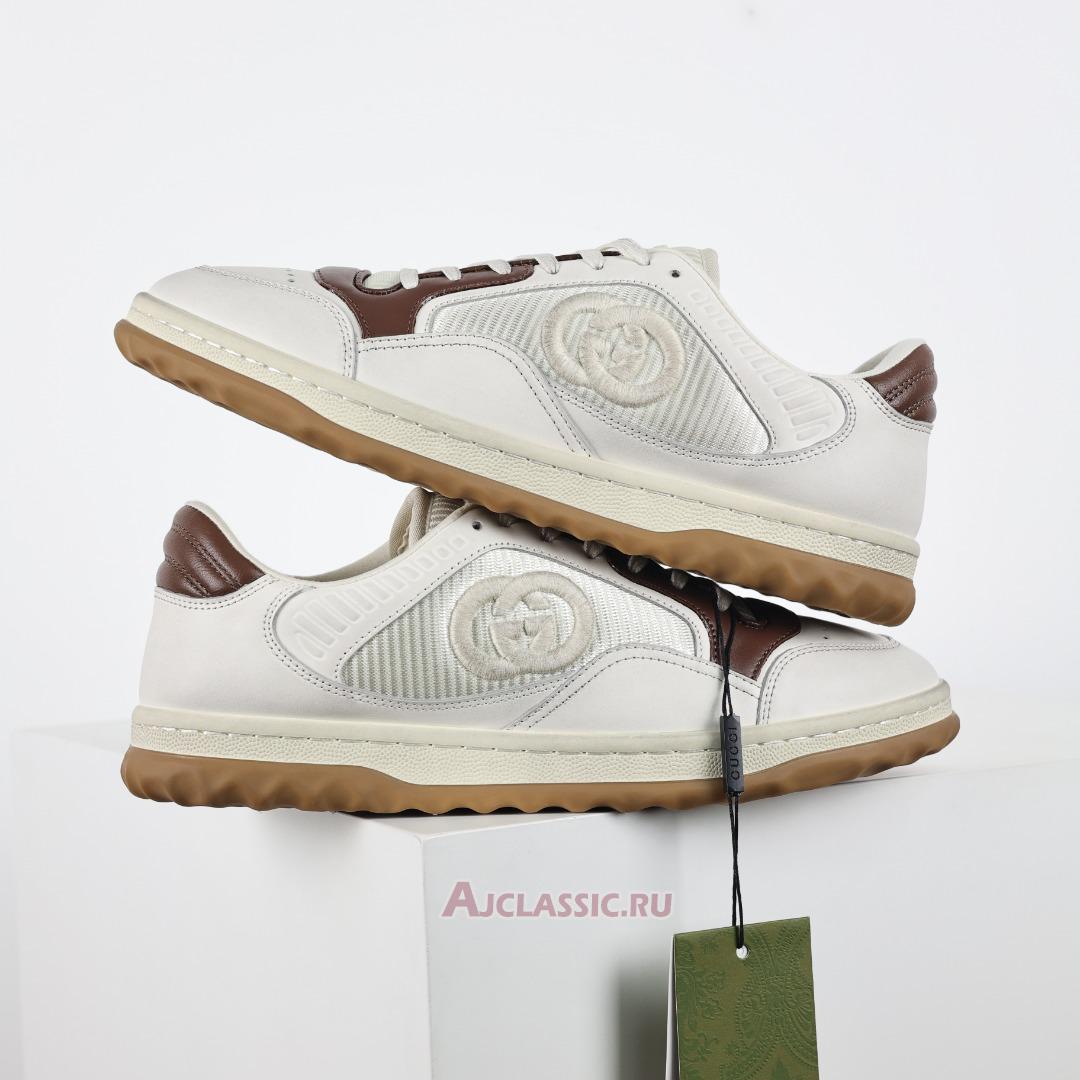 New Gucci MAC80 Sneaker "Off-White Brown" 741656 AAB79 9155-2 Shoes