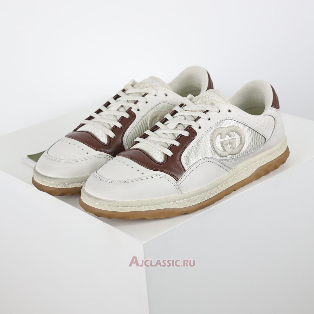 New Gucci MAC80 Sneaker "Off-White Brown" 741656 AAB79 9155-2 Shoes
