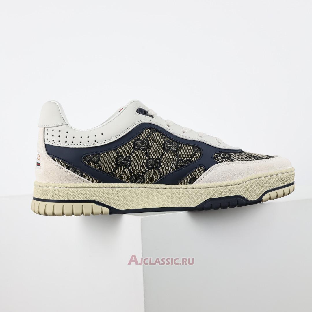 New Gucci Re-Web Sneaker "GG Canvas - Beige Ivory Blue" 787476 AADHW 9552 Shoes