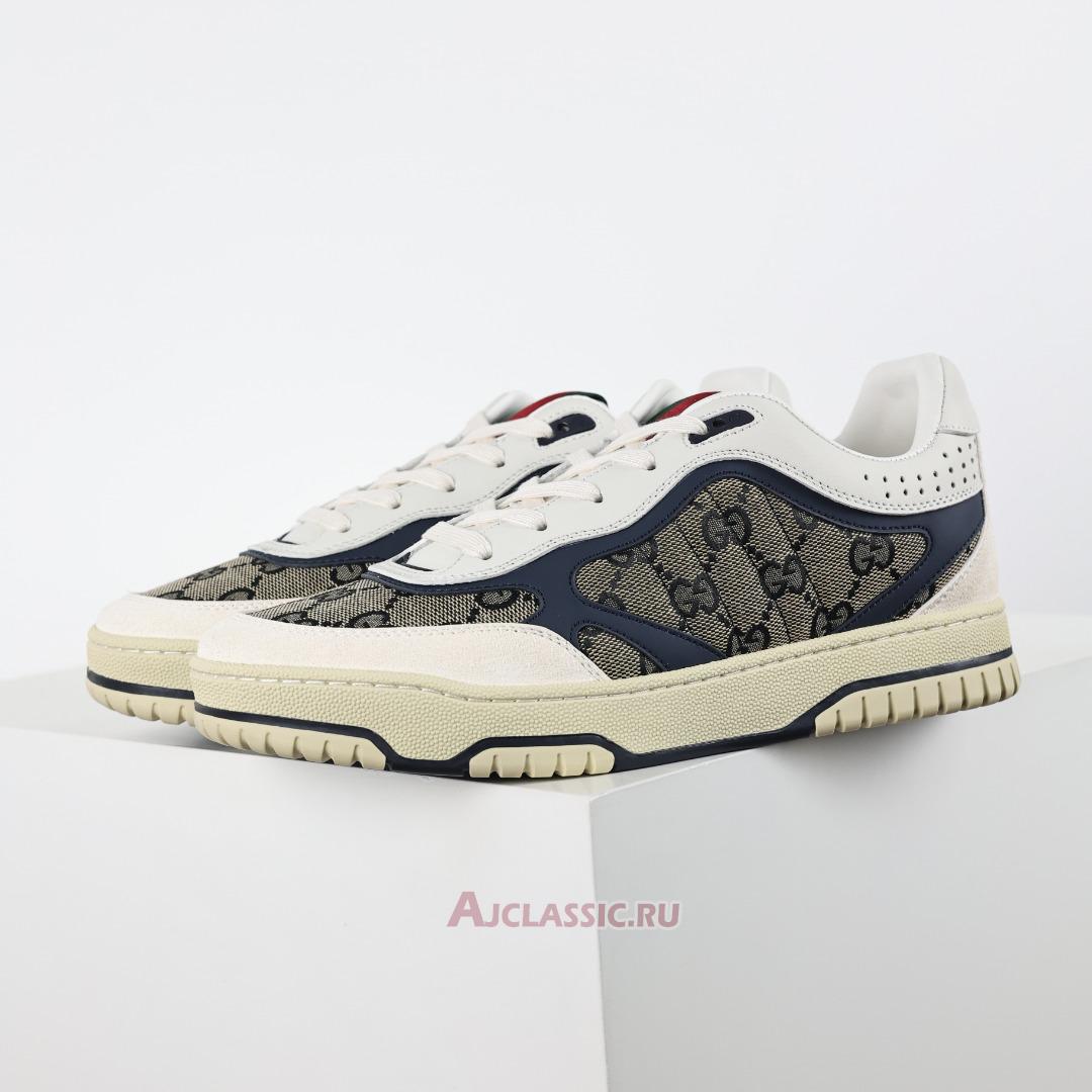 New Gucci Re-Web Sneaker "GG Canvas - Beige Ivory Blue" 787476 AADHW 9552 Shoes