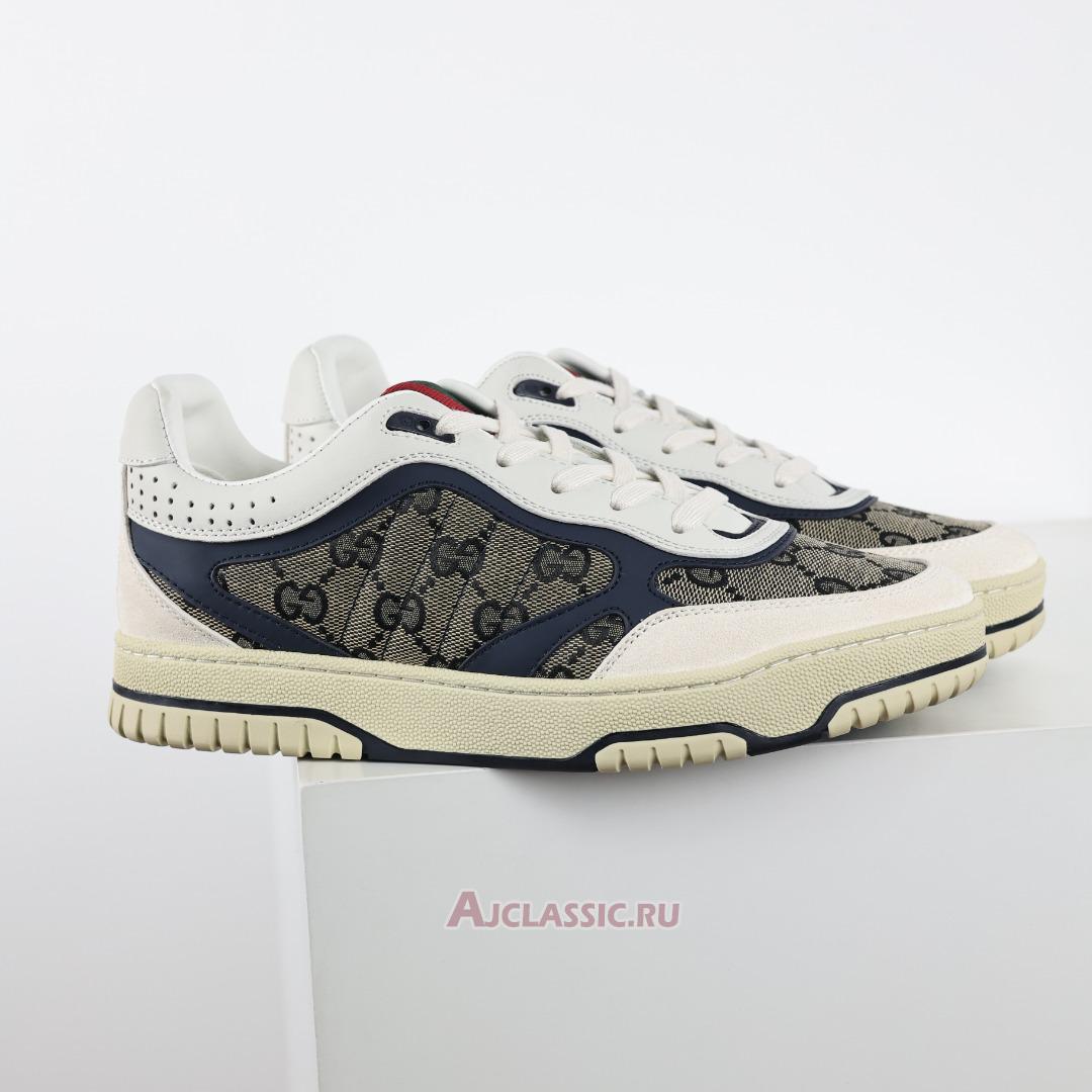 New Gucci Re-Web Sneaker "GG Canvas - Beige Ivory Blue" 787476 AADHW 9552 Shoes