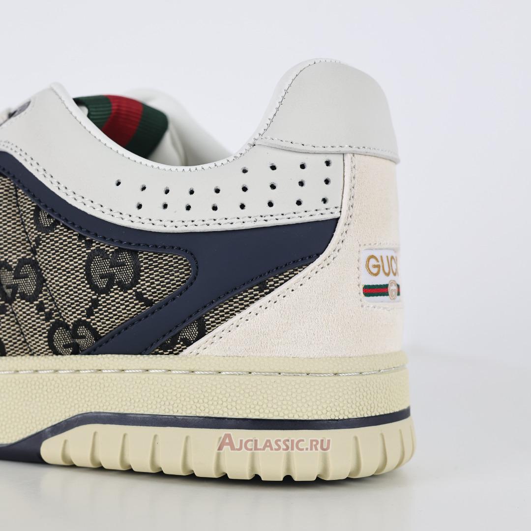 New Gucci Re-Web Sneaker "GG Canvas - Beige Ivory Blue" 787476 AADHW 9552 Shoes