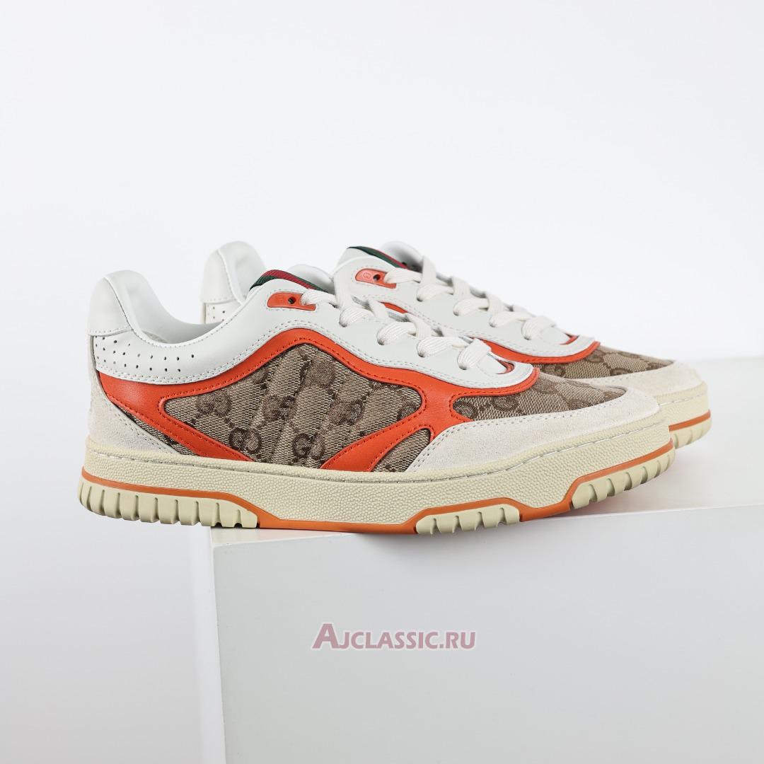 New Gucci Re-Web Sneaker "GG Canvas - Beige Bright Oranges" 787476 AADHW 9561 Shoes