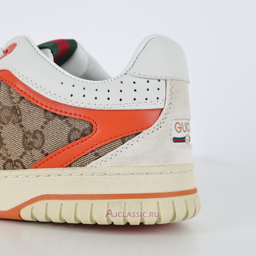 New Gucci Re-Web Sneaker "GG Canvas - Beige Bright Oranges" 787476 AADHW 9561 Shoes