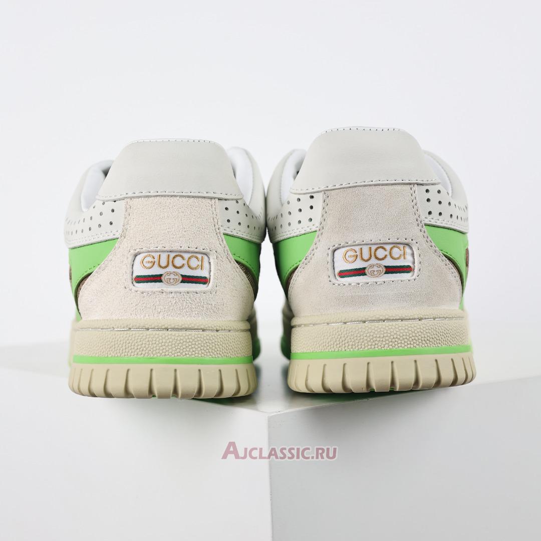 New Gucci Re-Web Sneaker "GG Canvas - Beige Fluorescent Green" 787476 AADHW 9571-2 Shoes