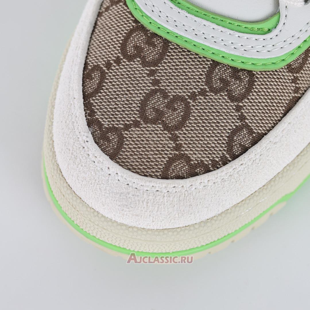 New Gucci Re-Web Sneaker "GG Canvas - Beige Fluorescent Green" 787476 AADHW 9571-2 Shoes