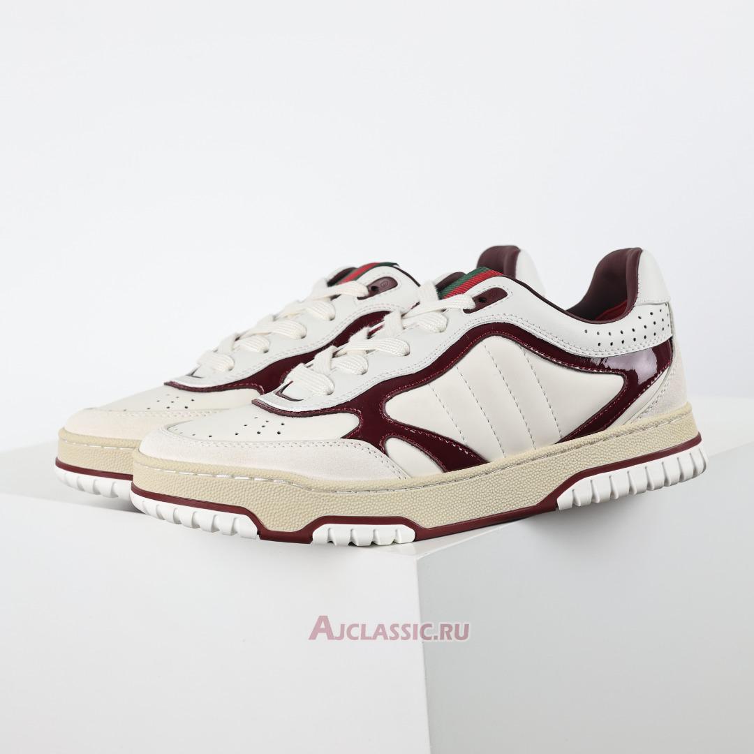 New Gucci Re-Web Sneaker "White Rosso Ancora" 786186 AADKA 9570 Shoes