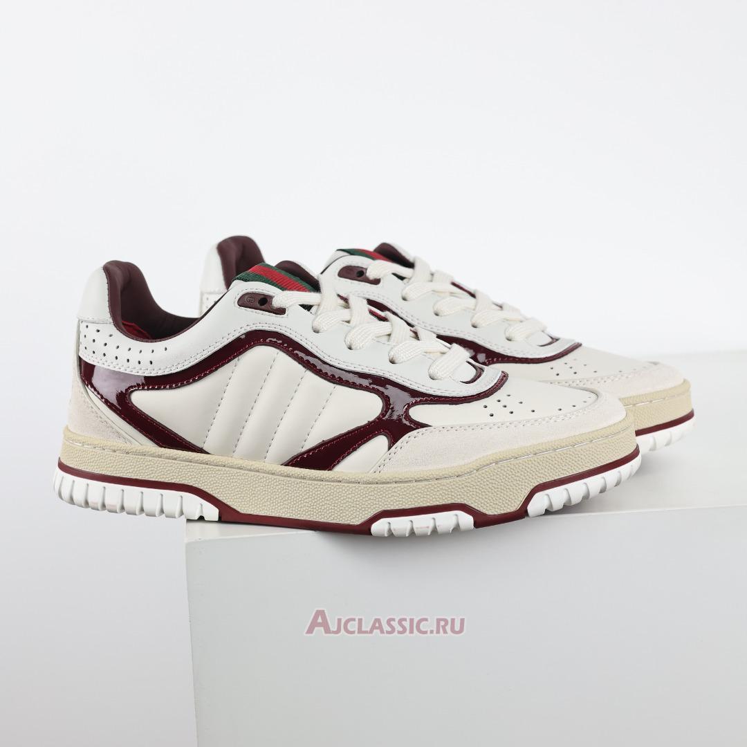New Gucci Re-Web Sneaker "White Rosso Ancora" 786186 AADKA 9570 Shoes