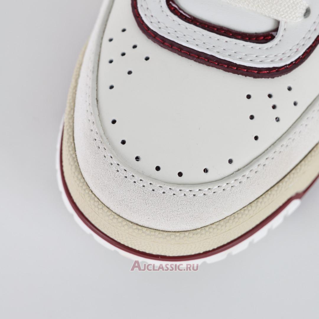 New Gucci Re-Web Sneaker "White Rosso Ancora" 786186 AADKA 9570 Shoes