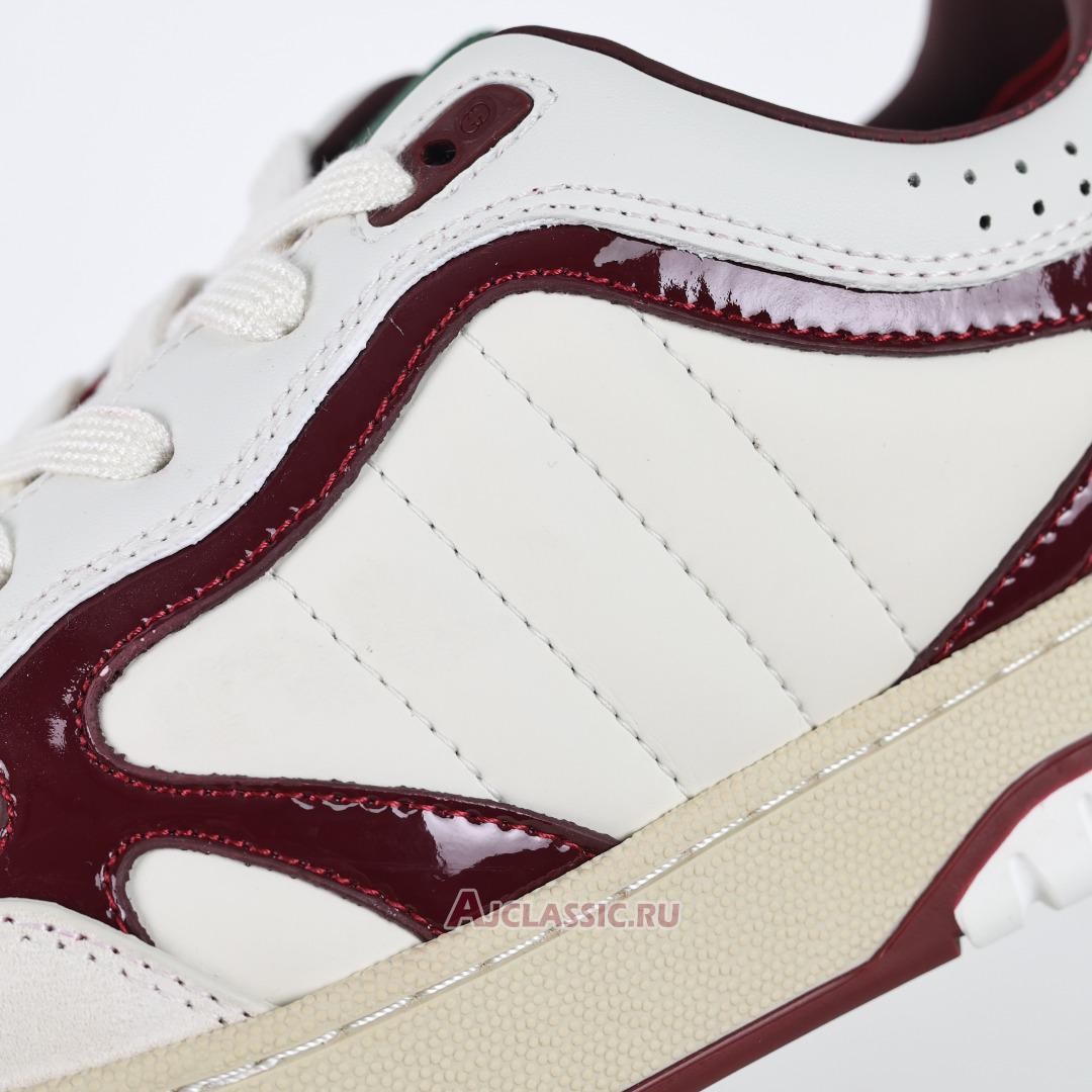 New Gucci Re-Web Sneaker "White Rosso Ancora" 786186 AADKA 9570 Shoes