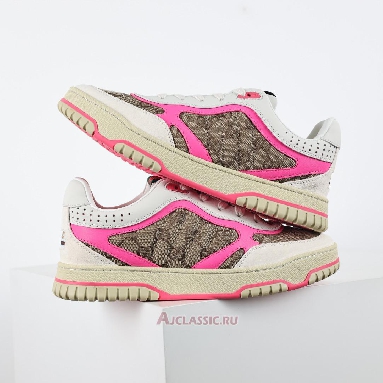 Buy Gucci Re-Web Sneaker GG Canvas - Beige Fuchsia Pink 785452 AADHW 9563 Quality Reps Replicas Shoes