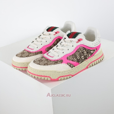 Buy Gucci Re-Web Sneaker GG Canvas - Beige Fuchsia Pink 785452 AADHW 9563 Quality Reps Replicas Shoes