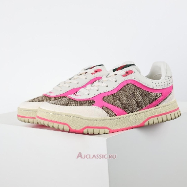 Buy Gucci Re-Web Sneaker GG Canvas - Beige Fuchsia Pink 785452 AADHW 9563 Quality Reps Replicas Shoes