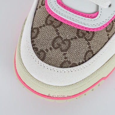 Buy Gucci Re-Web Sneaker GG Canvas - Beige Fuchsia Pink 785452 AADHW 9563 Quality Reps Replicas Shoes