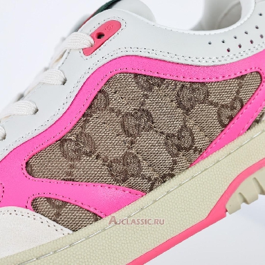 Buy Gucci Re-Web Sneaker GG Canvas - Beige Fuchsia Pink 785452 AADHW 9563 Quality Reps Replicas Shoes