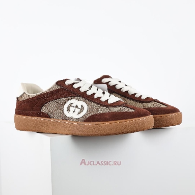 Buy Gucci G74 Interlocking G - Dark Brown Suede Brown 791742 AAEGA 2242 Quality Reps Replicas Shoes