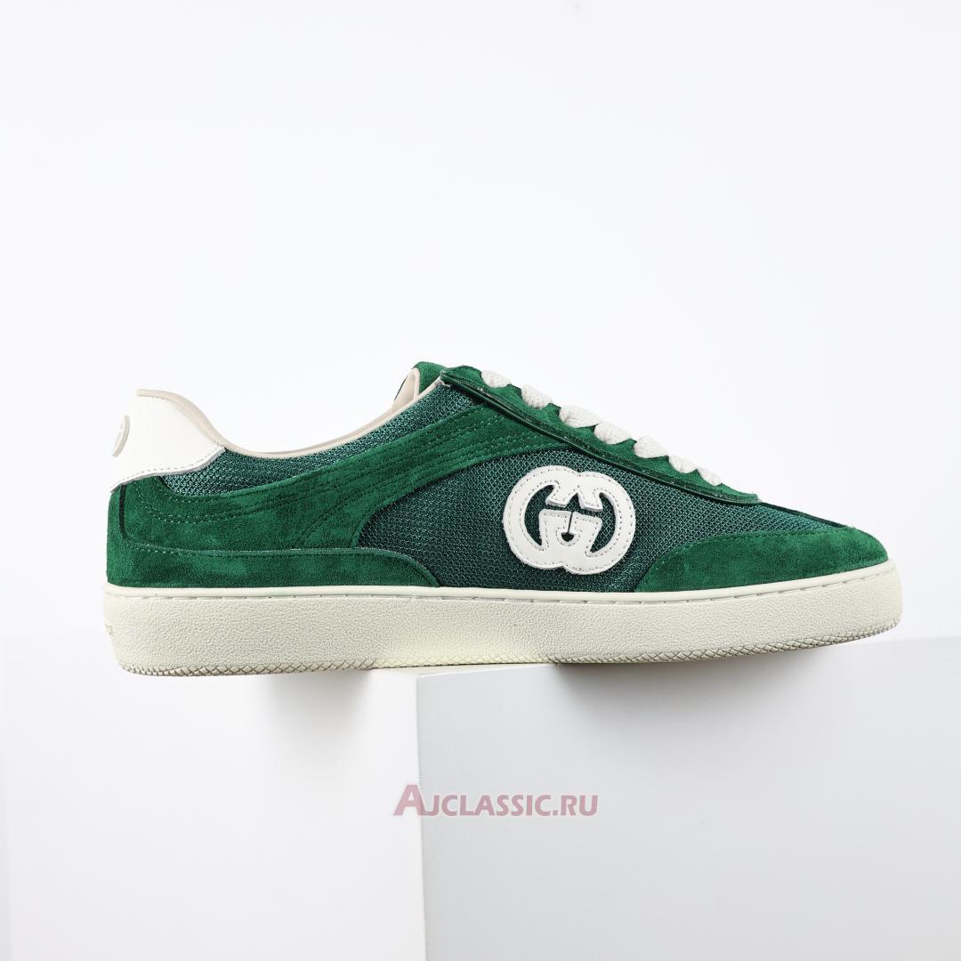 New Gucci G74 "Interlocking G - Green Suede" 791742 AADM0 3143 Shoes