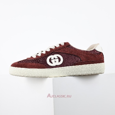 Buy Gucci G74 Interlocking G - Burgundy Suede Red 813686 AAEX5 6142-2 Quality Reps Replicas Shoes