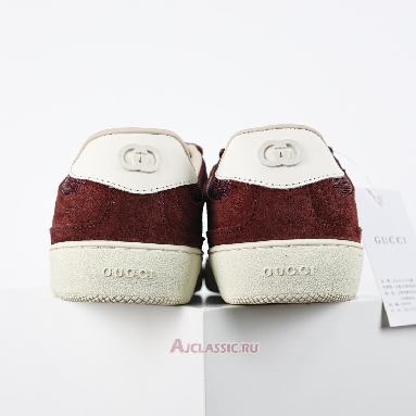 Buy Gucci G74 Interlocking G - Burgundy Suede Red 813686 AAEX5 6142-2 Quality Reps Replicas Shoes