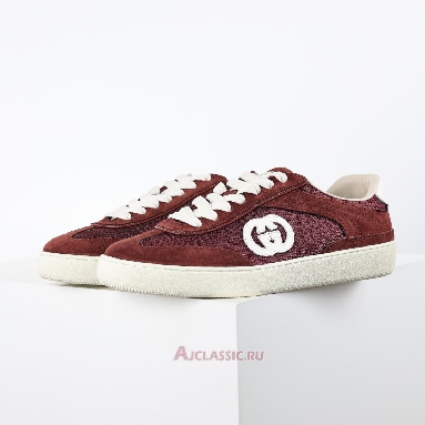 Buy Gucci G74 Interlocking G - Burgundy Suede Red 813686 AAEX5 6142-2 Quality Reps Replicas Shoes