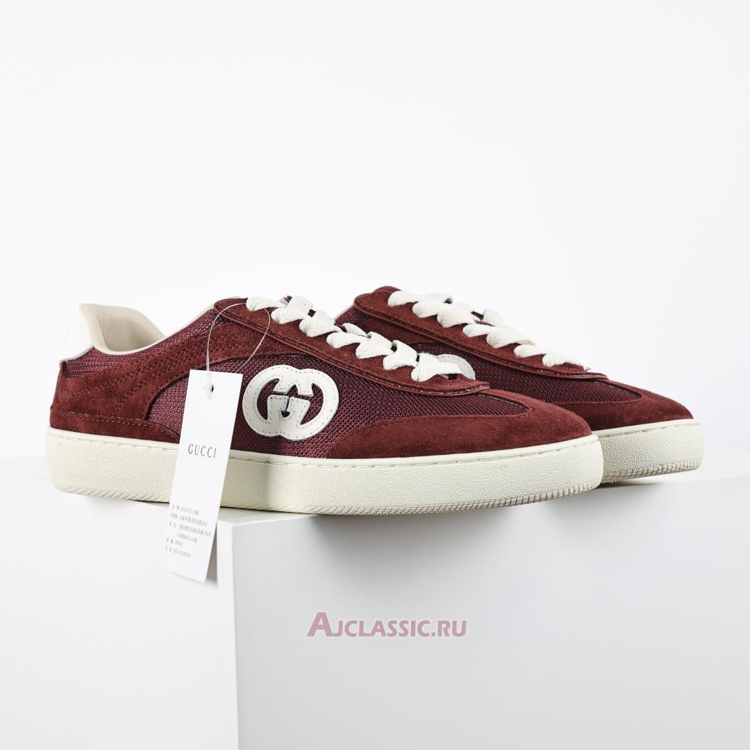 New Gucci G74 "Interlocking G - Burgundy Suede" 813686 AAEX5 6142-2 Shoes