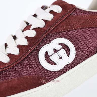 Buy Gucci G74 Interlocking G - Burgundy Suede Red 813686 AAEX5 6142-2 Quality Reps Replicas Shoes