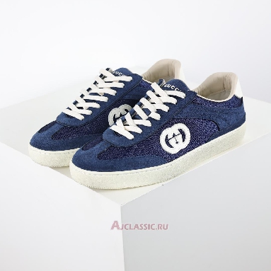 Buy Gucci G74 Interlocking G - Blue Suede Blue 791742 AADM0 4141-2 Quality Reps Replicas Shoes