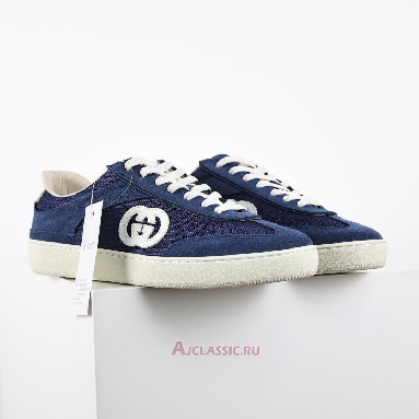 Buy Gucci G74 Interlocking G - Blue Suede Blue 791742 AADM0 4141-2 Quality Reps Replicas Shoes