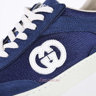 Buy Gucci G74 Interlocking G - Blue Suede Blue 791742 AADM0 4141-2 Quality Reps Replicas Shoes