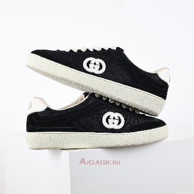 Buy Gucci G74 Interlocking G - Black Suede Black 840330 AAE80 1066-2 Quality Reps Replicas Shoes