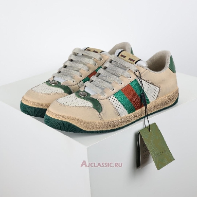 Buy Gucci Screener Sneaker Distressed Green Orange White 546163 0YI20 9582-2 Quality Reps Replicas Shoes