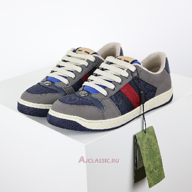 Buy Gucci Screener Sneaker GG Canvas - Grey Navy Grey 576223 FAA3T 4551 Quality Reps Replicas Shoes