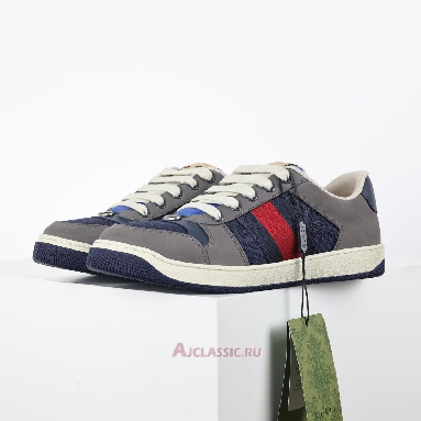 Buy Gucci Screener Sneaker GG Canvas - Grey Navy Grey 576223 FAA3T 4551 Quality Reps Replicas Shoes