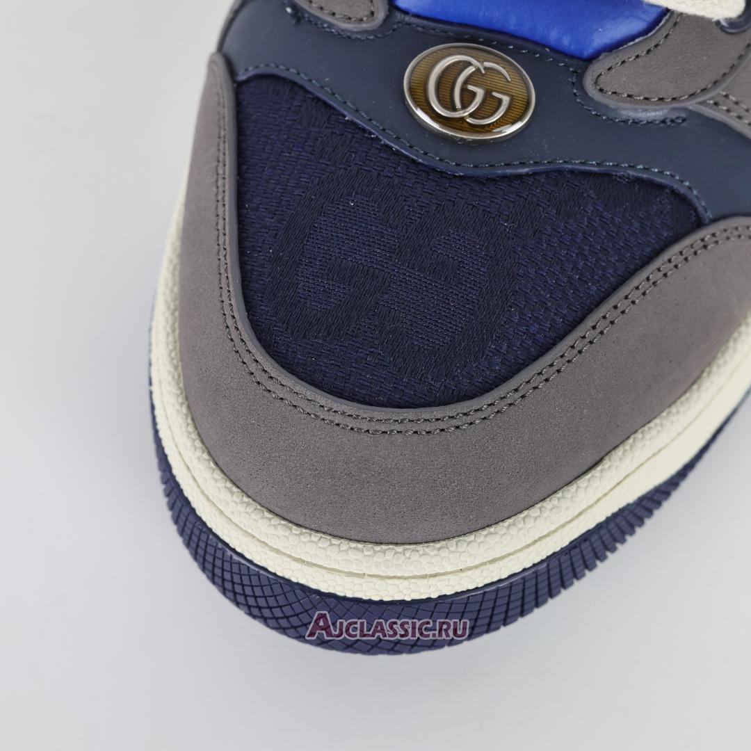 New Gucci Screener Sneaker "GG Canvas - Grey Navy" 576223 FAA3T 4551 Shoes
