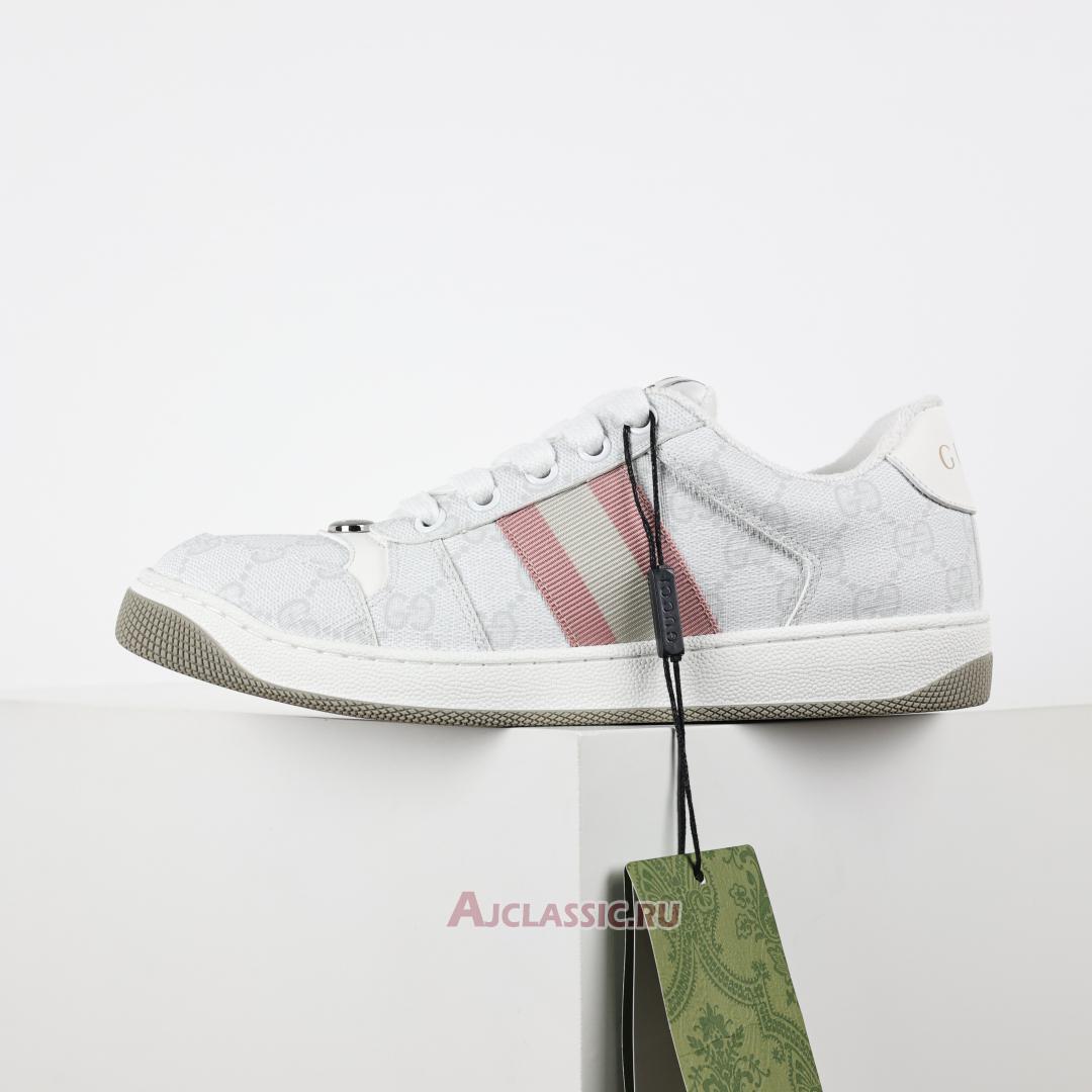 New Gucci Screener Sneaker "GG Monogram White Pink" 771134 96GE0 9058 Shoes