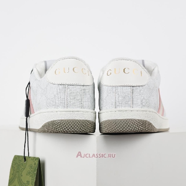 Buy Gucci Screener Sneaker GG Monogram White Pink White 771134 96GE0 9058 Quality Reps Replicas Shoes